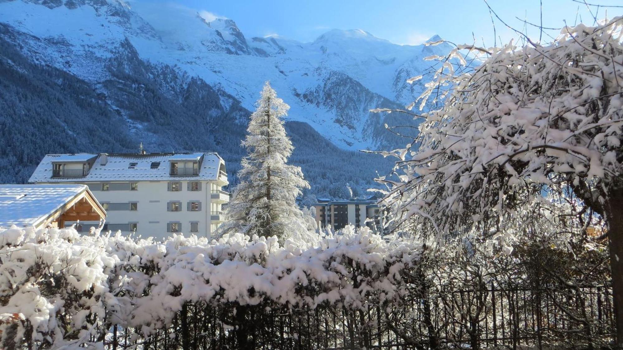 Апартаменти Les Alpins - Centre De Chamonix - Renove Avec Jardin Et Vue Imprenable Sur Le Montblanc Екстер'єр фото